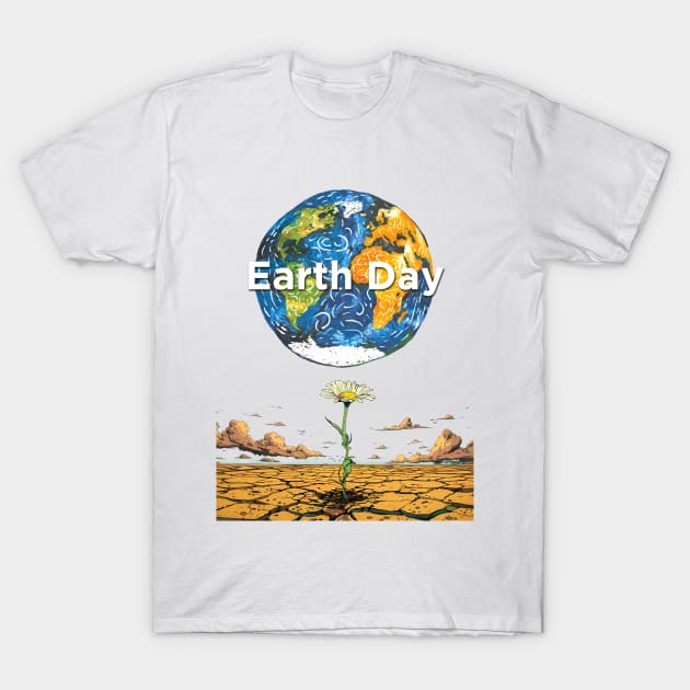 Earth Day: April 22nd A Reflection on Our Planet’s Fragile Existence on a light (Knocked Out) background T-Shirt by Puff Sumo